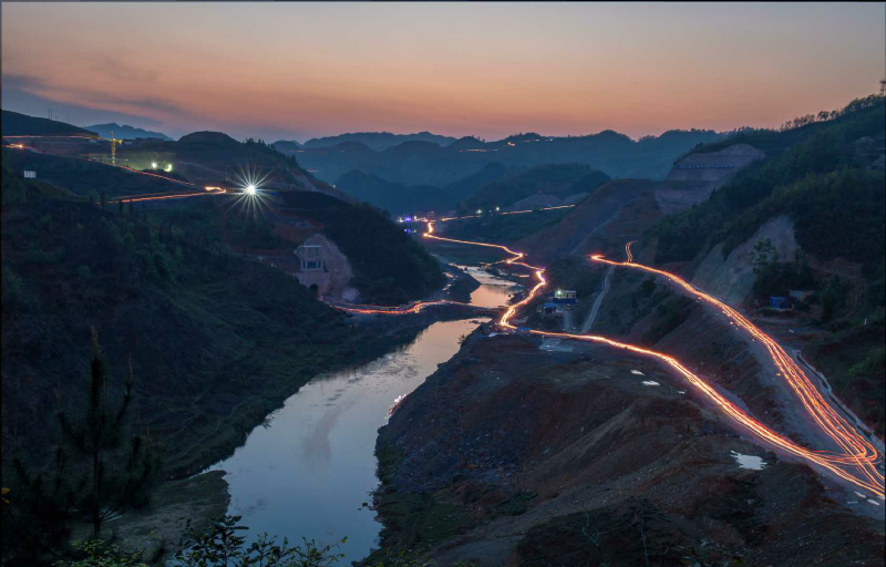 2018年3月29日黄家湾水利枢纽工程夜景，摄影 杨良强 (1)_好图看看.jpg